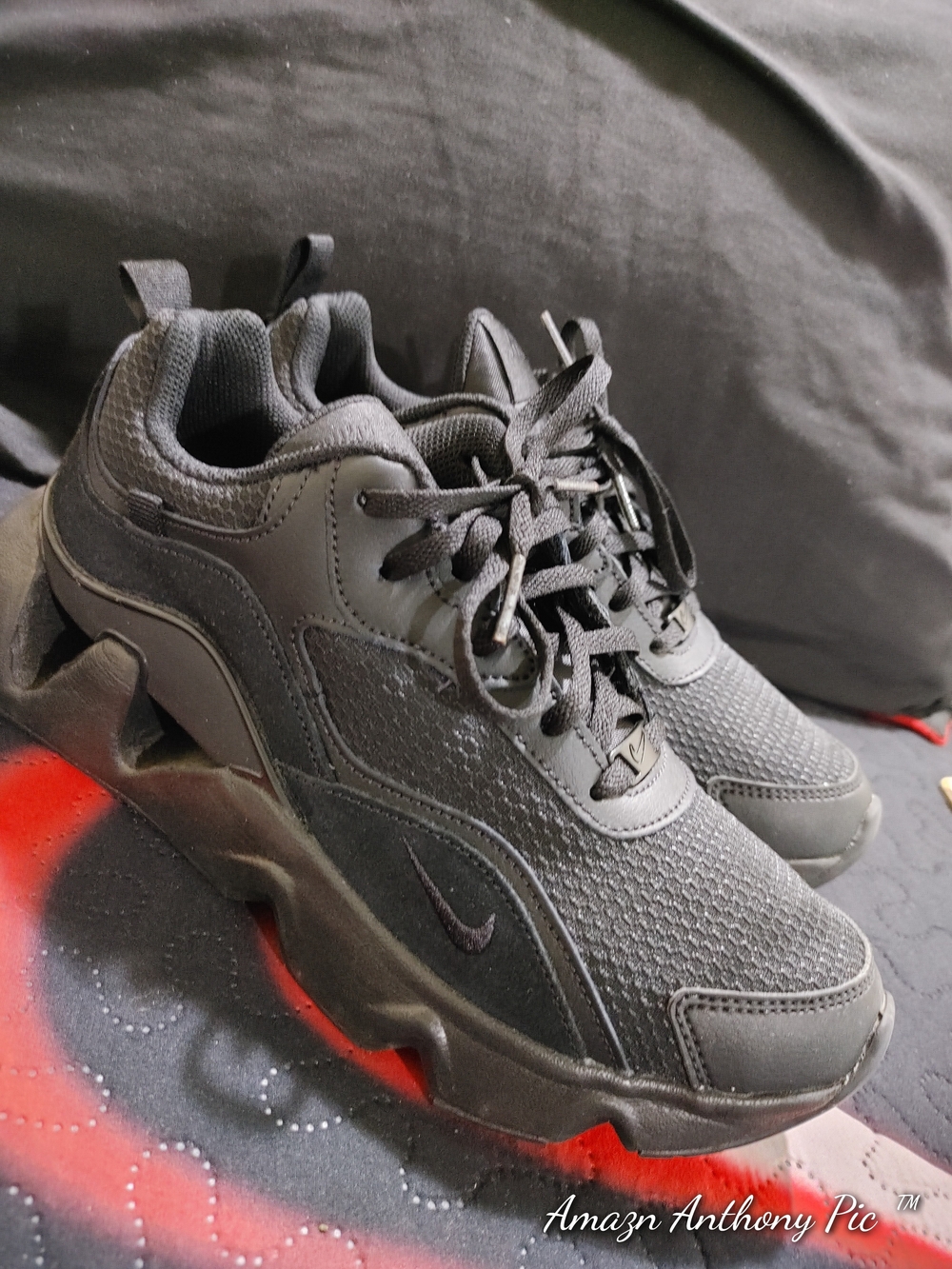 Nike Women's Black Mesh & Synthetic Trainer Sneakers